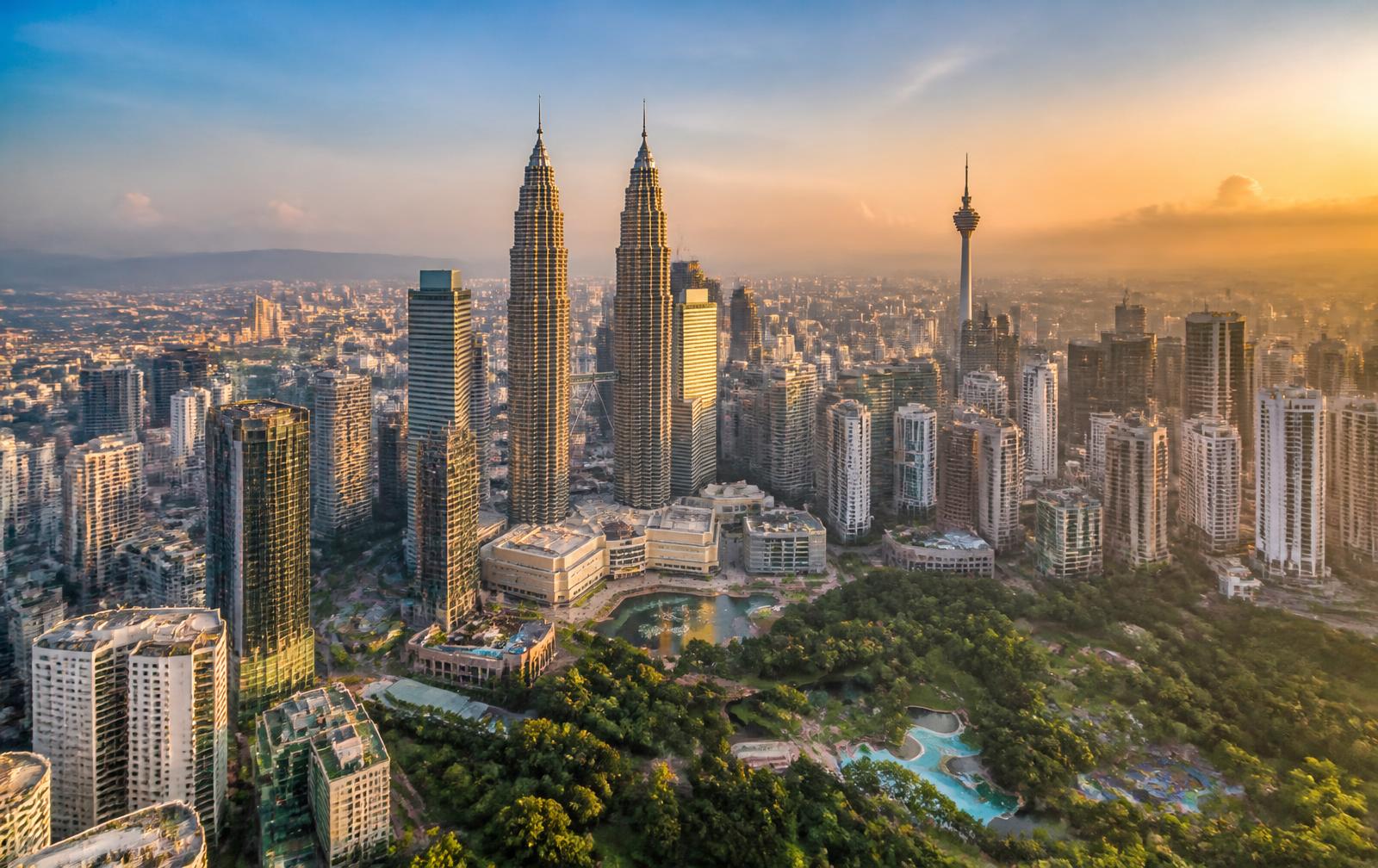 Aerial drone view of Malaysia